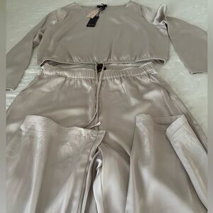 RACHEL Rachel Roy Women's Tan Track Pants & Top Set